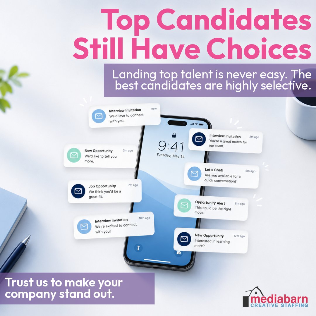 mediabarn's tweet photo. Top candidates still have choices.

The strongest talent is selective about where they work, who they work with, and what opportunities are worth pursuing.

That’s why we take the time to understand both sides of the hiring process. 

https://t.co/7AYg01rrpO https://t.co/o3HuFQ8l8N
