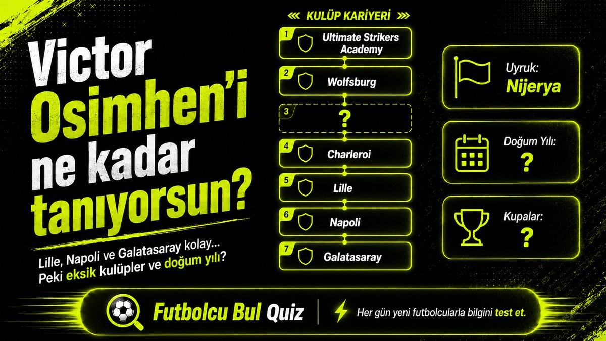 morpheus_appp's tweet photo. Victor Osimhen’i gerçekten ne kadar tanıyorsun? 👀 https://t.co/ilS0XgH7G4