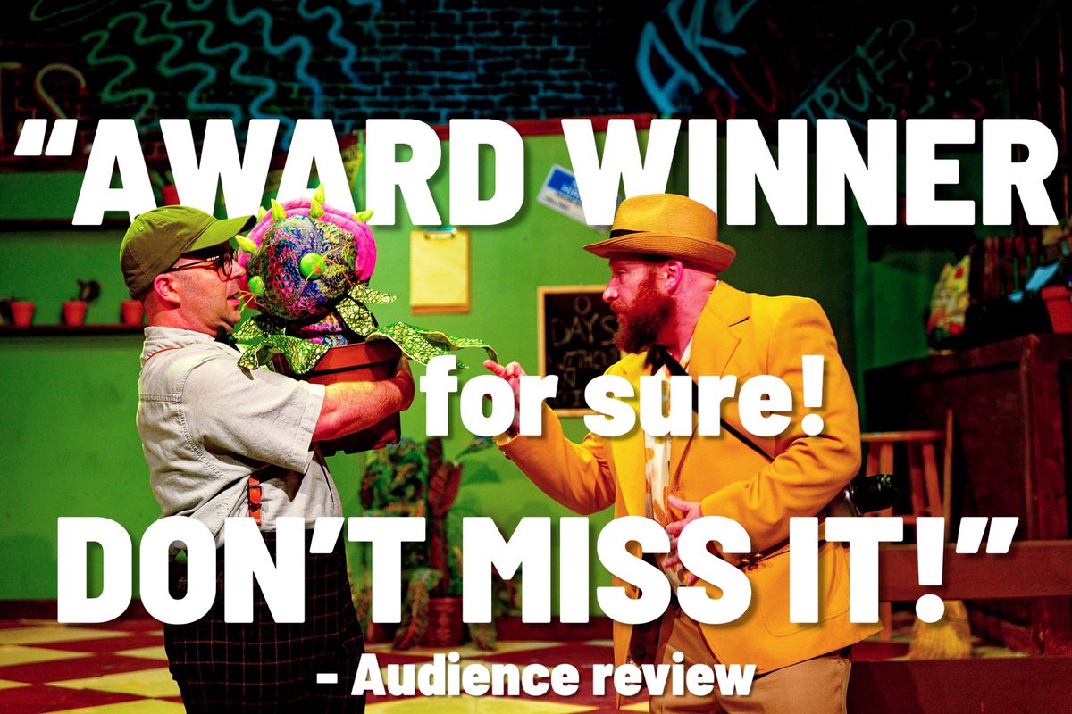 ftptheatre's tweet photo. ⭐️ Audience Reviews ⭐️

“It was a GREAT show! VERY talented cast!”
“AWARD WINNER for sure! DON’T MISS IT!” 🌱🏆
Final weekend of Little Shop of Horrors and tickets are going FAST!

🎟 https://t.co/Wyx3RKOd7W

#LittleShopOfHorrors #FinalWeekend https://t.co/2MOoGRG2XD