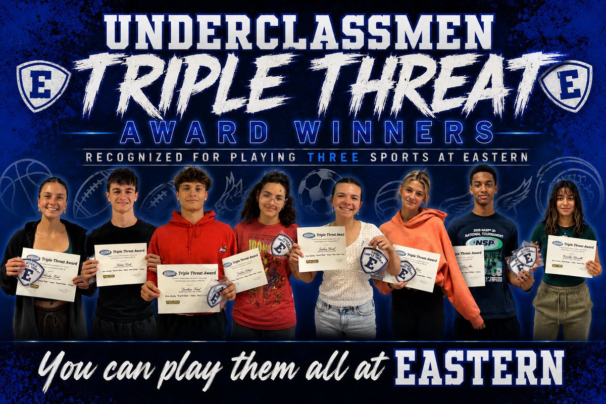 athleticsEHS's tweet photo. Congratulations to our underclassmen Triple Threat Award winners. #FlyEastern https://t.co/SowfKhdkuc