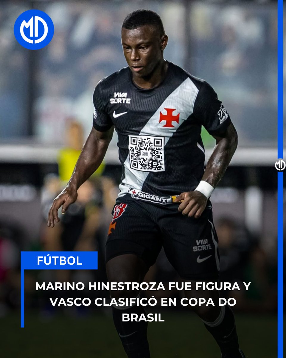 MundoDeportesCo's tweet photo. 🇨🇴🔥 MARINO HINESTROZA RESPONDIÓ EN BRASIL

⚽ Provocó un penal
🅰️ Dio asistencia
🏆 Vasco da Gama clasificó en Copa do Brasil pese al 2-2 ante Paysandú 🇧🇷

Conoce detalles 👇
https://t.co/EbLyzyC4cm https://t.co/eXxJzGUVUP