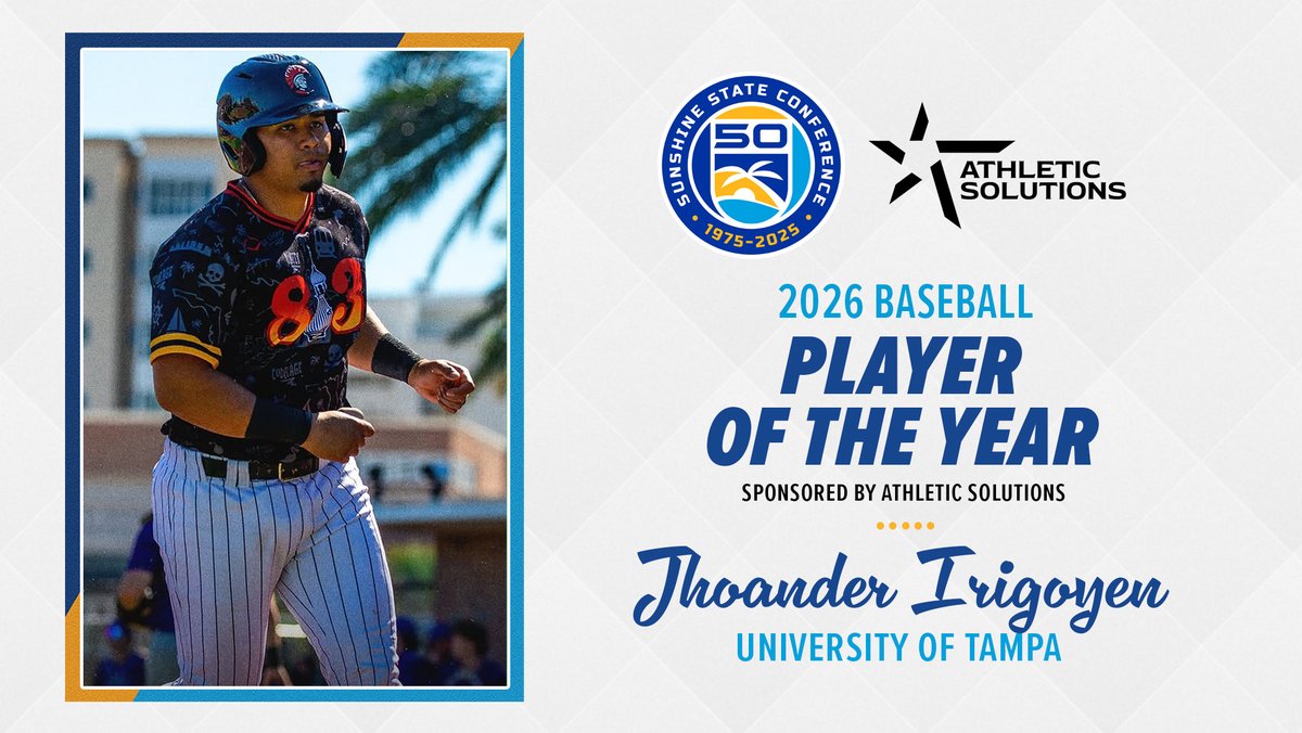 D2SSC's tweet photo. 2026 SSC Baseball Player, Pitcher and Freshman of the Year, sponsored by @ath_solutions!
🌴🌊☀⚾ https://t.co/tuG63baDT3