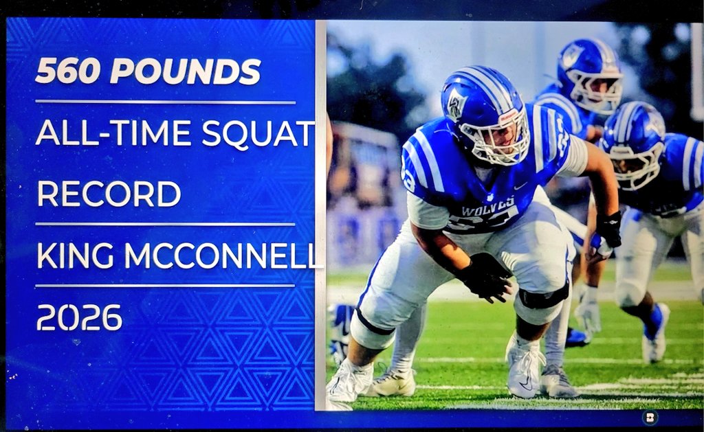 wrwolfstrength's tweet photo. Congratulations King!! Hard work and "the grind" always pays off. New school record in the Squat...560lbs!!! #howlout #gowolves #wrhsfootball #westridgefootball #ironsharpensiron https://t.co/kxuan3kR3t