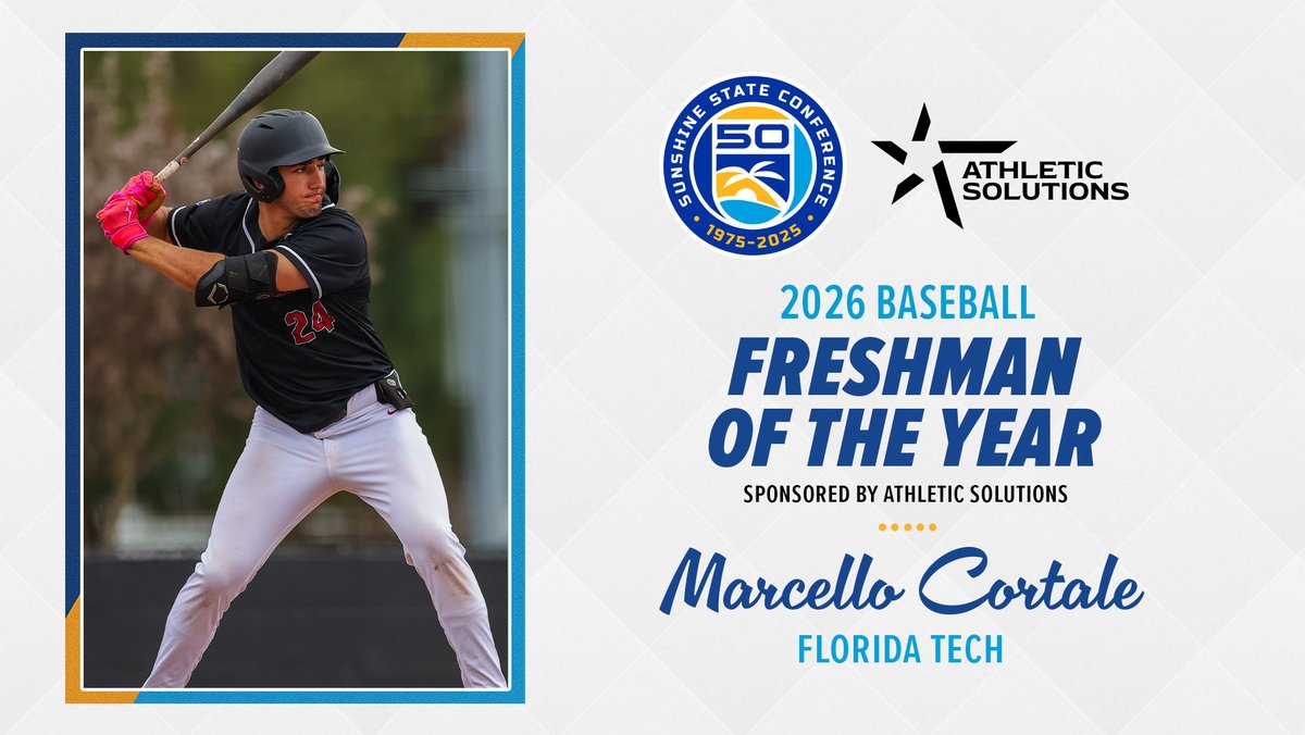 D2SSC's tweet photo. 2026 SSC Baseball Player, Pitcher and Freshman of the Year, sponsored by @ath_solutions!
🌴🌊☀⚾ https://t.co/tuG63baDT3