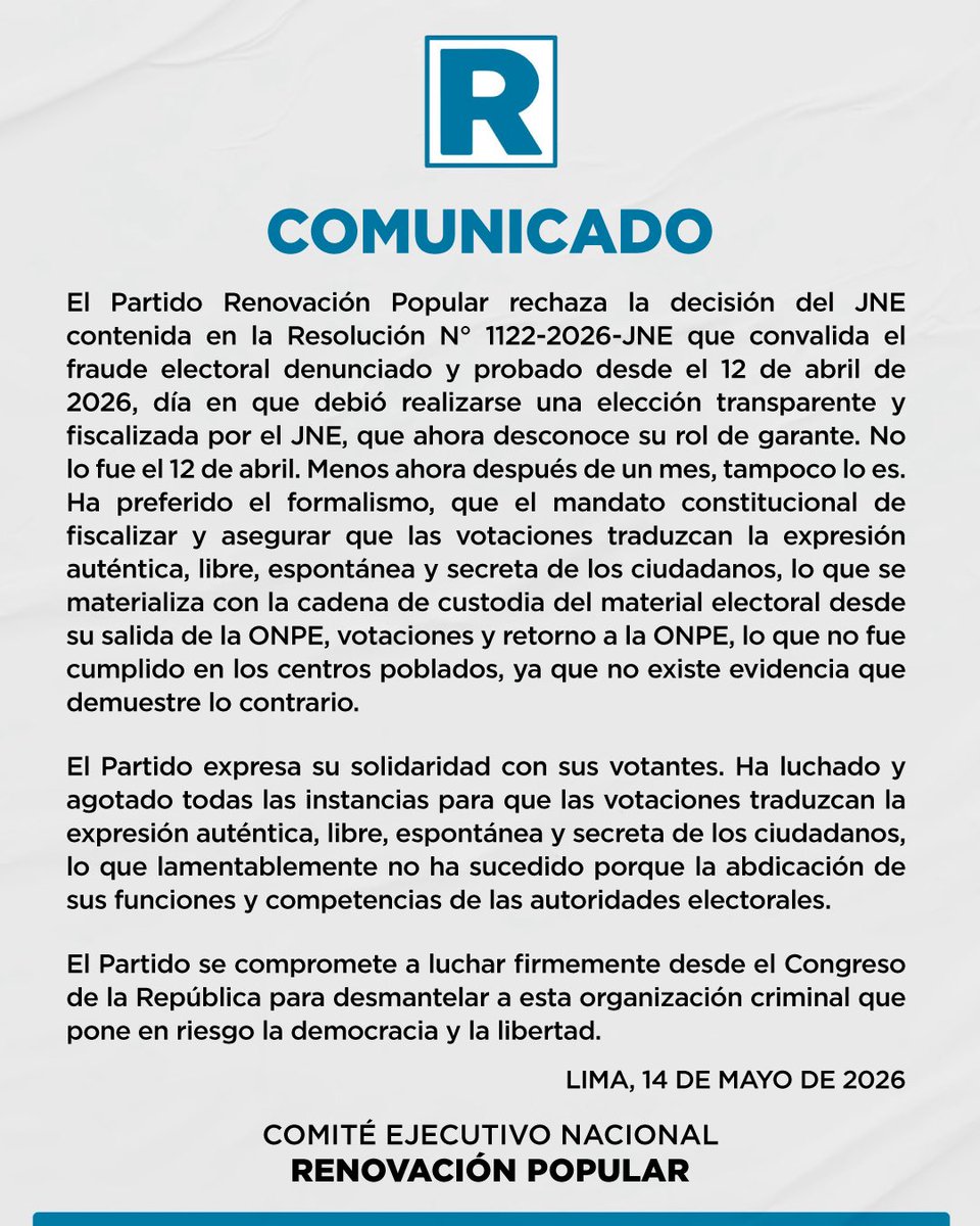 Renovación Popular tweet media