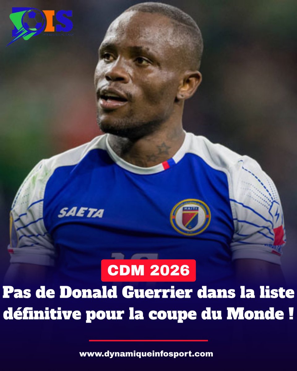 MeFernando96's tweet photo. Selon Dynamique  INFO SPORT Donald Guerrier ne sera pas convoqué pour la coupe du monde 2026 avec Haïti.🇭🇹

https://t.co/7RaDeo1sNV https://t.co/c3UOHnpIa3