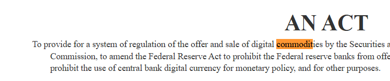jimothy_phd's tweet photo. the biggest crypto bill (clarity act) just got passed.

and in the first sentence they say "MEMECOINS"

are literally digital commodities

we finally have a name instead of SCAM COINS

CLARITY ACT :https://t.co/8LlfSKRofm

JOIN THE COMMUNITY: https://t.co/B4248S4P1s https://t.co/zlaDZSVC1K