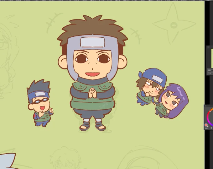 drawing a buncha guys