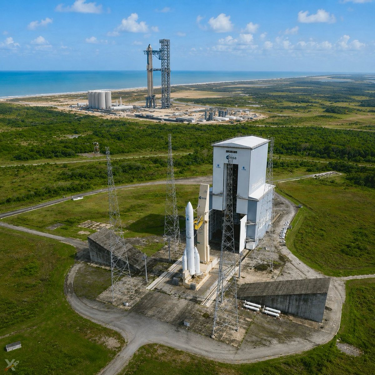 XploraSpace's tweet photo. Verra-t-on un jour un Starship décoller depuis la Guyane française ? 👀 @elonmusk https://t.co/TSkb2ig2lZ