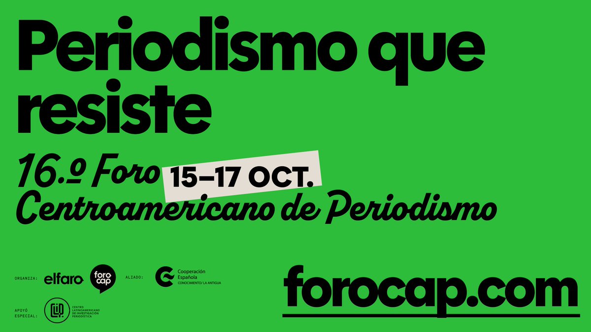 foroCAP's tweet photo. El periodismo centroamericano enfrenta hoy algo sin manual: exilio, acoso, crisis de financiamiento. Y aun así sigue publicando.

¿Cómo? ¿Con qué soporte?

#ForoCAP2026 abre esas preguntas. ¡Nos vemos pronto! https://t.co/pqaiYfovSO