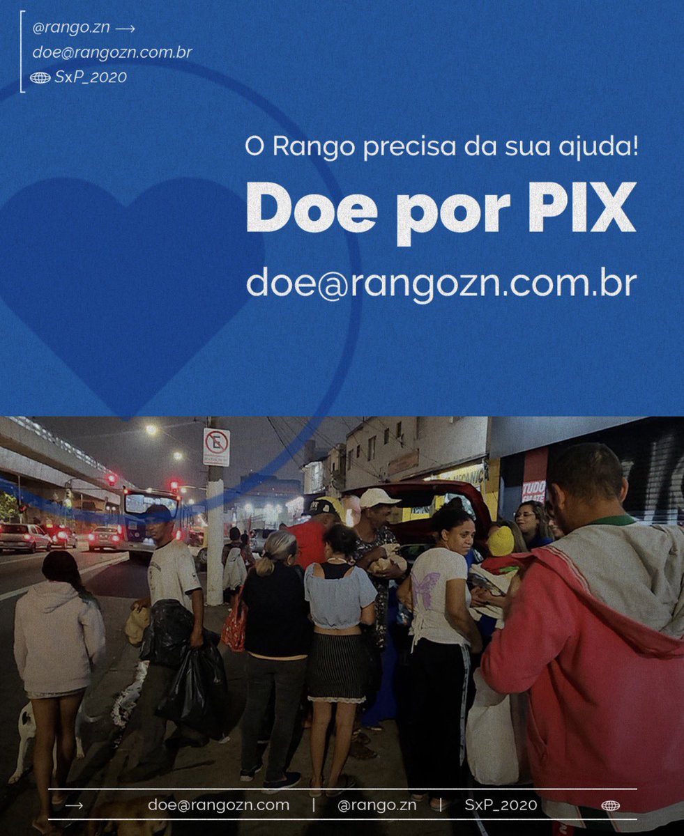 rango_zn's tweet photo. O Rango não é uma instituição com grandes patrocinadores, ele é mantido por pessoas como você, que decidem todo mês, que a fome não pode esperar. 

Sua doação via PIX é o que garante uma ação completa com marmita, kit de higiene, fralda e ração. https://t.co/PYVIaQiL2L