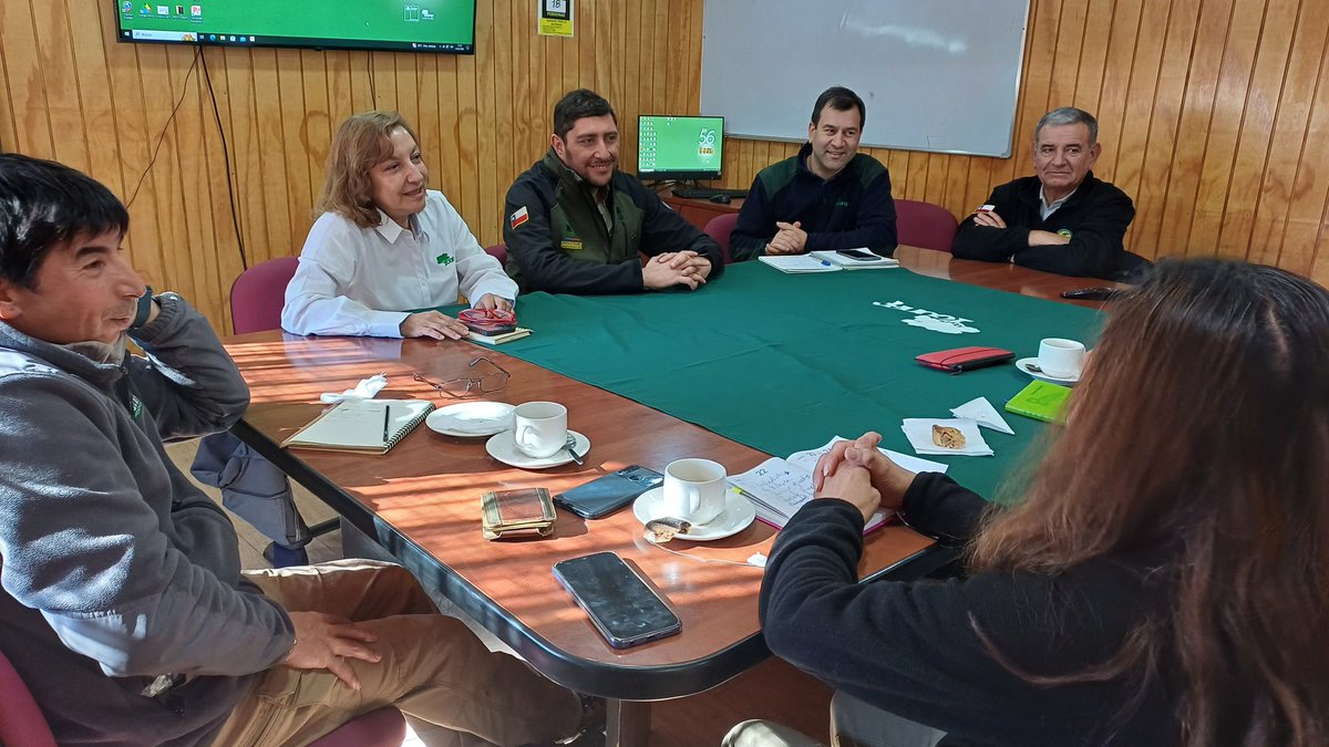 conaf_minagri's tweet photo. 📍#ANGOL | A fin de abordar los desafíos que tiene la institución y de las diversas acciones que se realizan en terreno, principalmente en la Provincia de Malleco, la directora ejecutiva de CONAF Aída Baldini, acompañada por el director de @conaf_araucania Hector Tillería, sostuvo una reunión con las y los trabajadores de la oficina provincial.

En la oportunidad, se conversó sobre el SERNAFOR y el proceso de traspaso de las áreas protegidas al SBAP, principalmente.

Previamente, la directora ejecutiva se reunió con dirigentes de los sindicatos en la región.