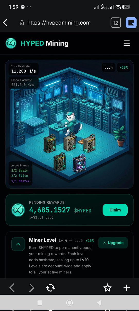 Hailzms's tweet photo. HYPED MINING 
Check this out super bullish in this project now that Hype is taking off 
For sure this too is promising too!
Start Earning by mining, Staking, NFT's, Market predictions and many more! Join through this link!
https://t.co/M0YxIXQcKQ
@Hypedmining  
@HyperliquidX https://t.co/WNZope39Sb