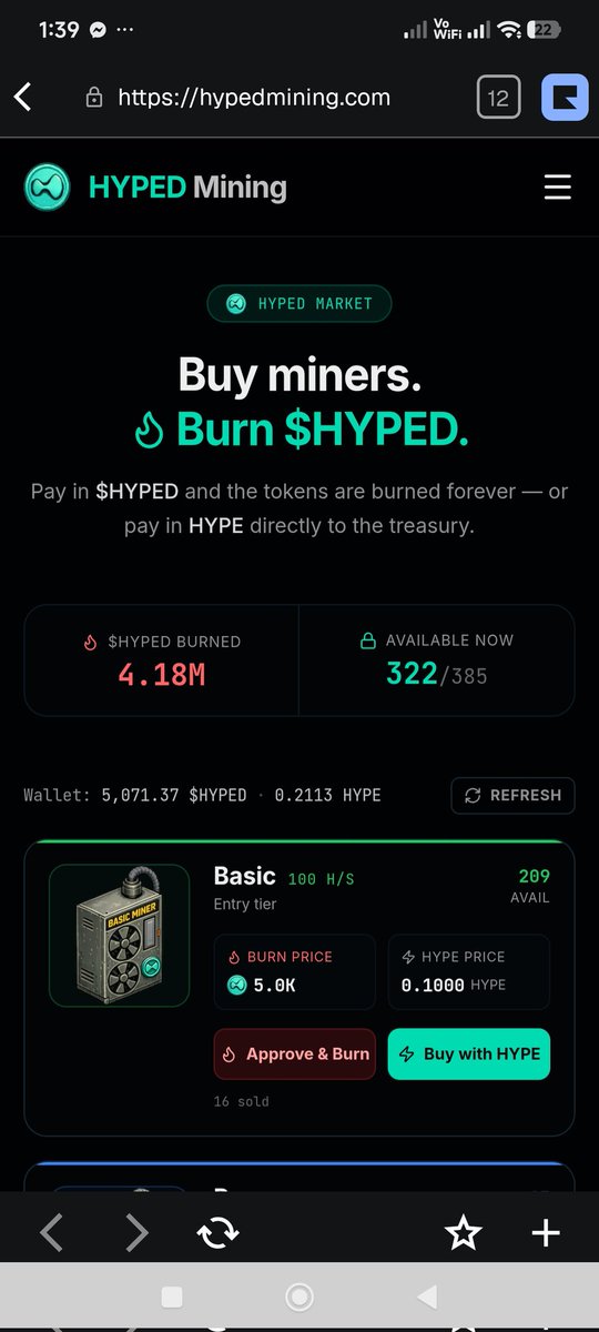 Hailzms's tweet photo. HYPED MINING 
Check this out super bullish in this project now that Hype is taking off 
For sure this too is promising too!
Start Earning by mining, Staking, NFT's, Market predictions and many more! Join through this link!
https://t.co/M0YxIXQcKQ
@Hypedmining  
@HyperliquidX https://t.co/WNZope39Sb