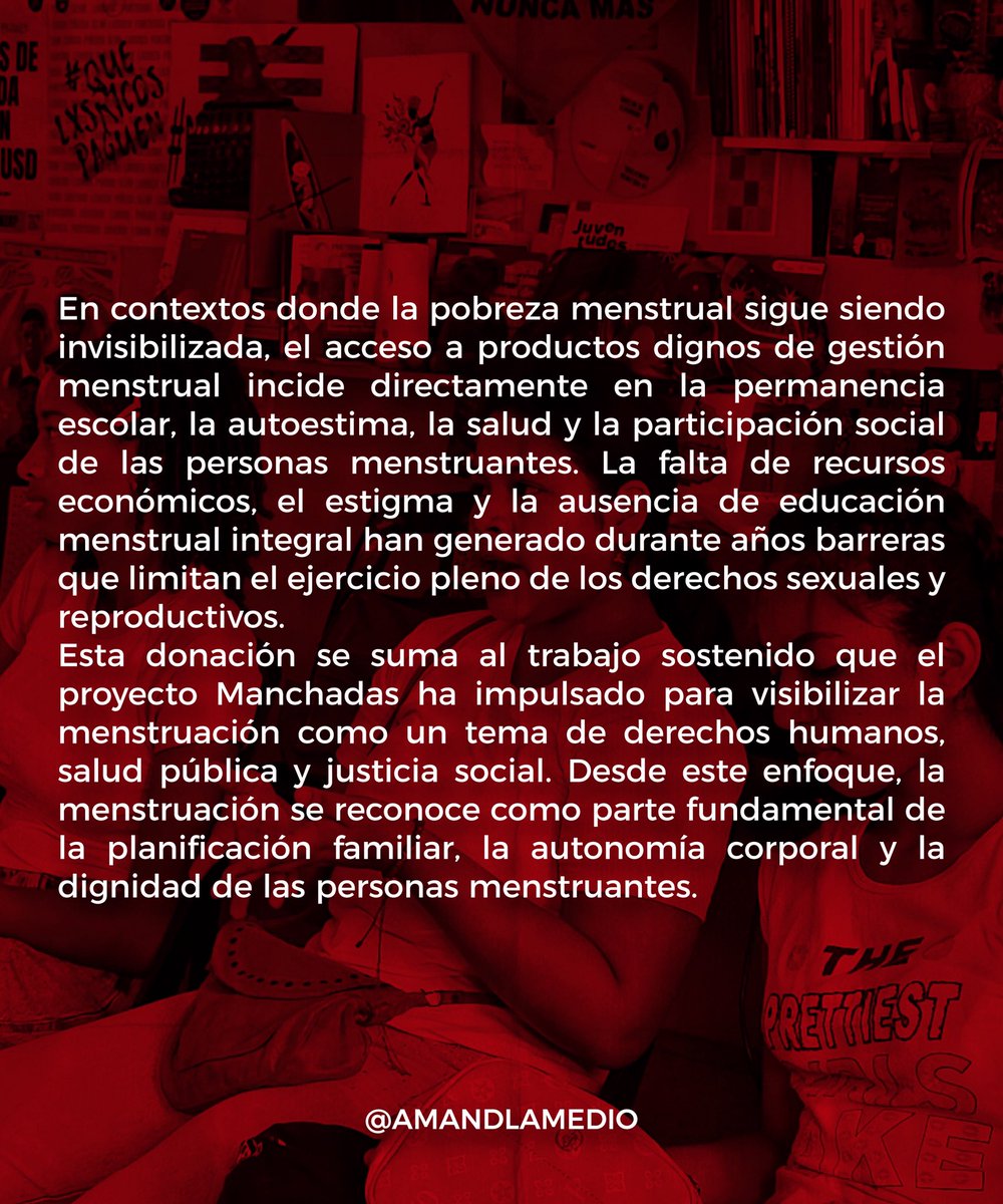 AMANDLAMedio's tweet photo. 💜 Una donación internacional de panties menstruales llegó a Esmeraldas para impulsar la dignidad menstrual de niñas, adolescentes y personas menstruantes.

Porque menstruar con acceso y cuidado también es justicia social ✨

Lee más 👇
https://t.co/EIXDtgyhZq https://t.co/NfwrFHLPpC