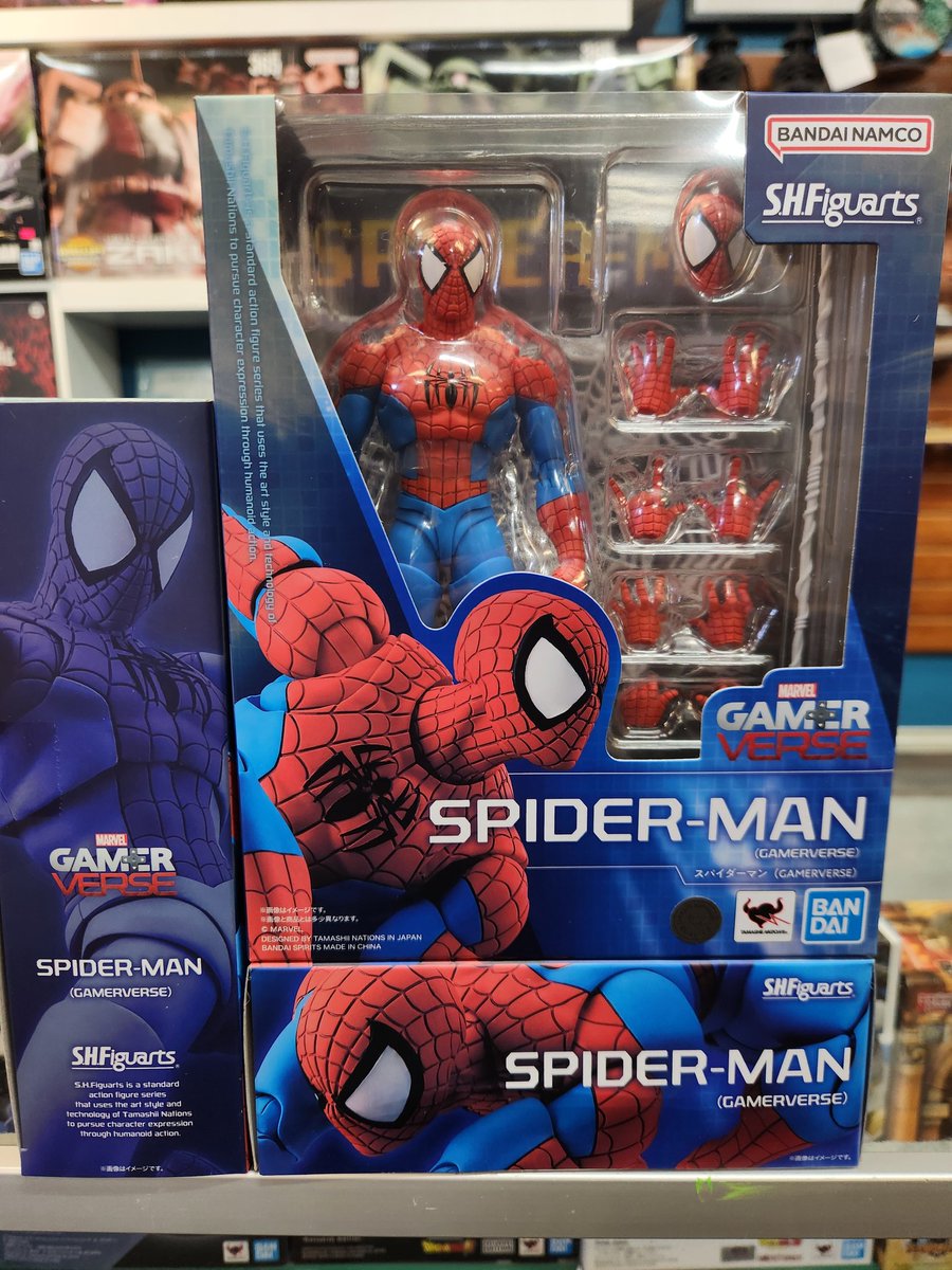 XavierCal_Store's tweet photo. At long last, SH Figuarts Gamerverse Spider-man is here! Extras are available now on our website and in store! https://t.co/7CoNEG15V8