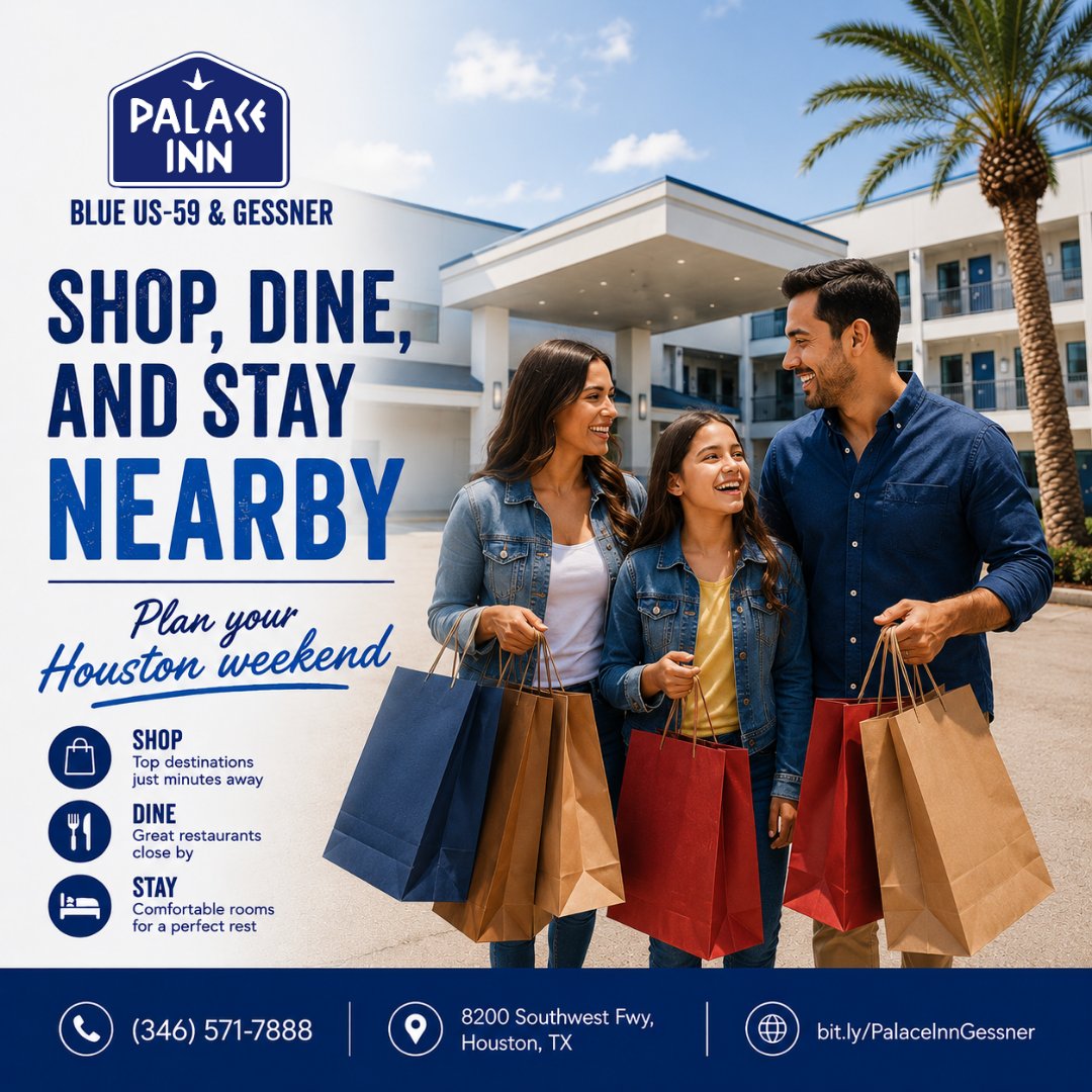PalaceIGessner's tweet photo. The Galleria is only a short drive away, making Palace Inn Blue Gessner perfect for shopping trips. 
#HoustonGalleria #WeekendInHouston https://t.co/JfHLzRqrio