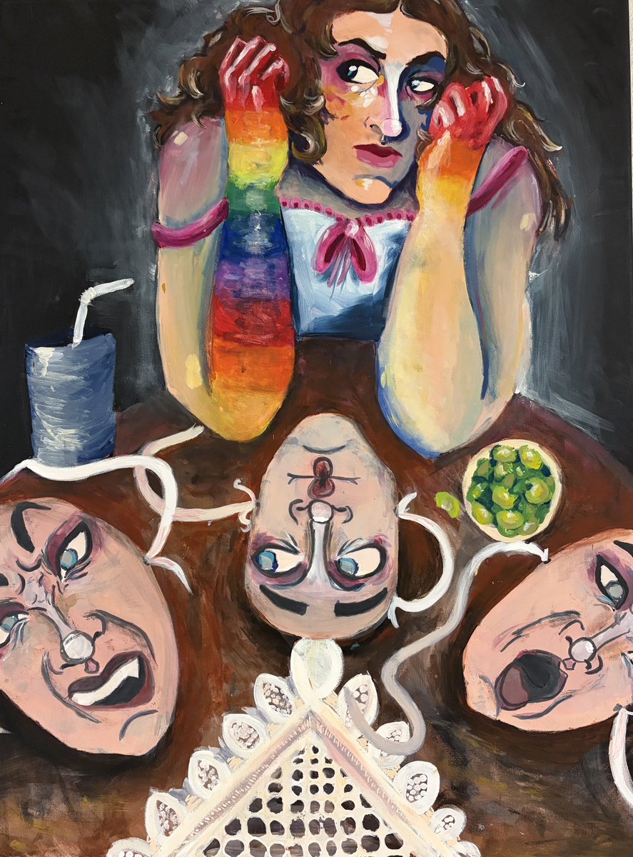 BrickerRoom's tweet photo. Drawing and Painting III/Advanced Portfolio Development large pieces based on “Mining Children’s Literature” are straight 🔥🔥🔥🔥! (2/3) https://t.co/kH0fNq45bb