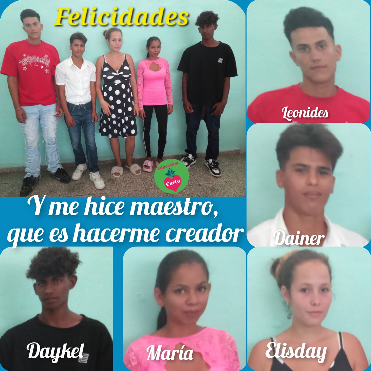 CuetoEducadores's tweet photo. #EducaciónMedia #Cueto Muchas felicidades para estudiantes de 4to año de la Escuela Pedagógica 7 de Diciembre que defendieron y aprobaron sus ejercicios de culminación de estudios, @CubaMined @DPEHolguin @Yudelki33552714 https://t.co/igHTlfjRnf