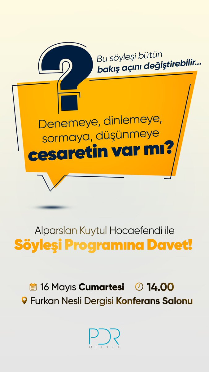 PdrOffice's tweet photo. Alparslan Kuytul Hocaefendi ile Söyleşi Programına Davet! 📣

Bu söyleşi bütün bakış açını değiştirebilir... 

AlparslanHoca AnkarayaGeliyor
#FurkanKonferansları
#FurkanGençÜniversite
#TemizAkıl
#PDROffice https://t.co/uLnEjs7zlQ