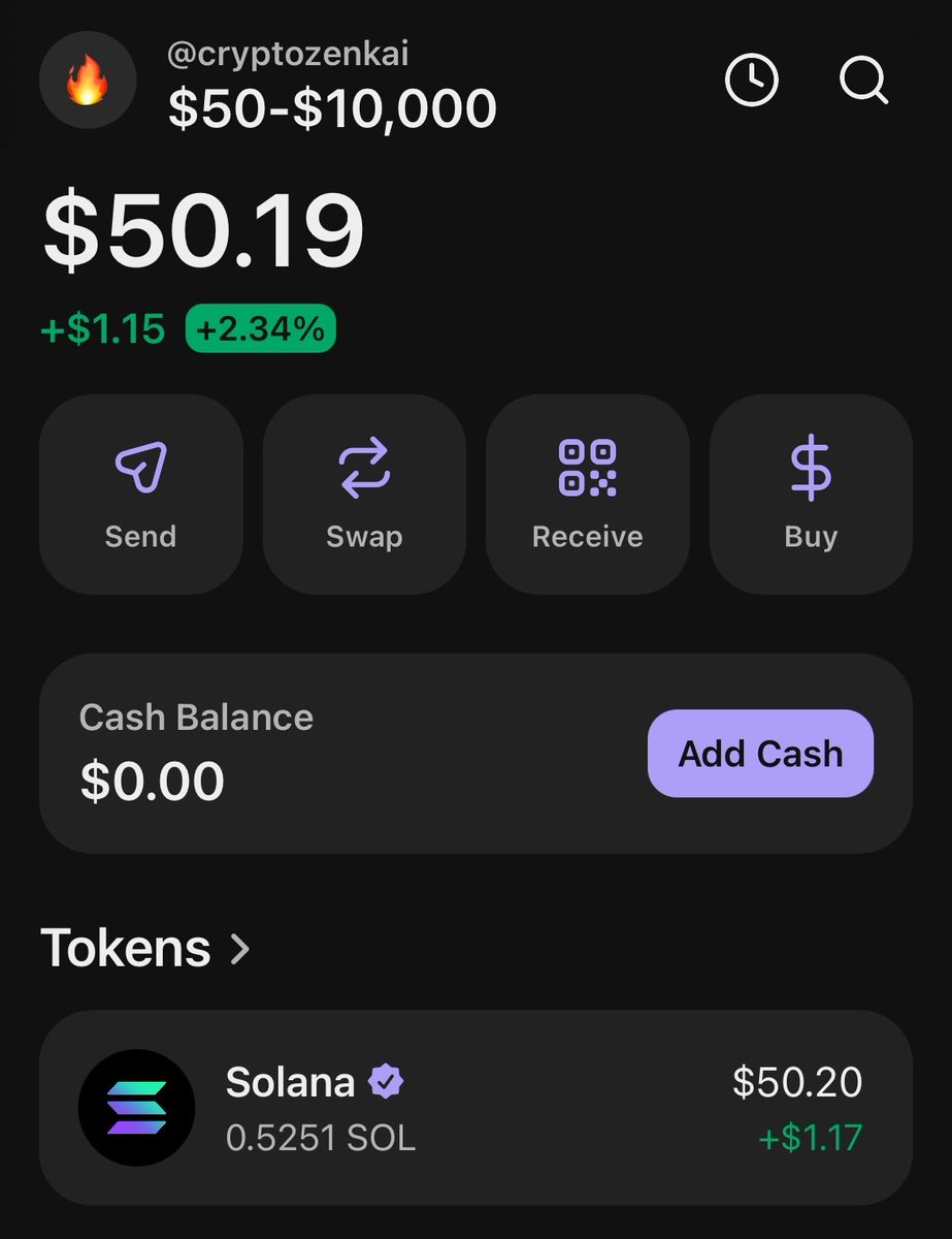 zenkaixbt's tweet photo. As promised:

Today I'm starting the $50 to $10,000 challenge.

Last time it took me about 7 days, I'm aiming to do it even faster this time.

Everyone has an equal chance to join. Just:

• Like and RT
• Comment “Done”
• Follow me with notis on 🔔

Good luck :) https://t.co/BKSVBWor2P