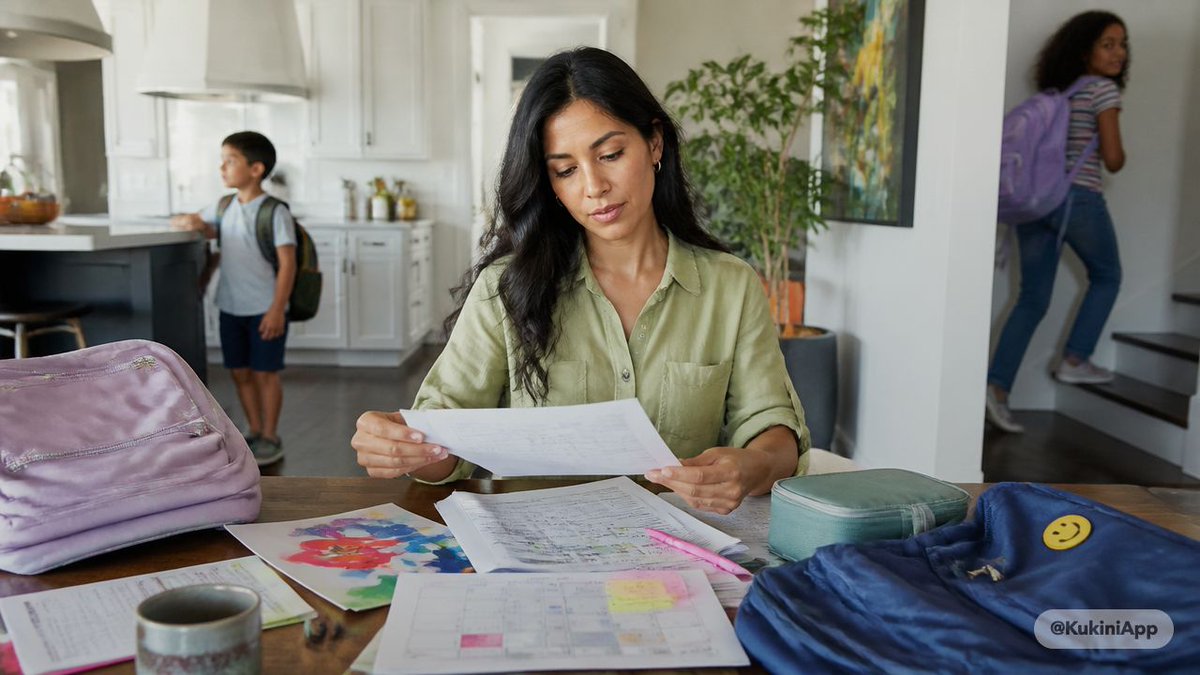KukiniApp's tweet photo. Summer here yet? School year makes one adult the dispatcher for pickups, forms, practices, meals, and feelings. Kids Mental Health Foundation says 40% of parents report more mental load in school season: https://t.co/gKU2KuM6yf https://t.co/u4Erp69mTK