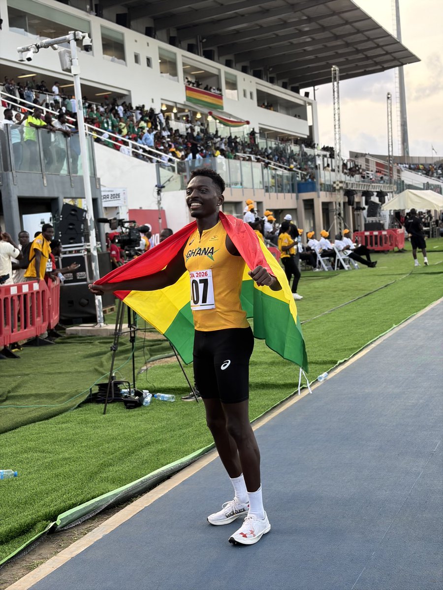 danny_okyere1's tweet photo. 🇬🇭Alex Amankwah gets Ghana’s second medal 🏅. Congratulations 🎊 to Him. 

#Accra2026 https://t.co/Z6DuLDfy81