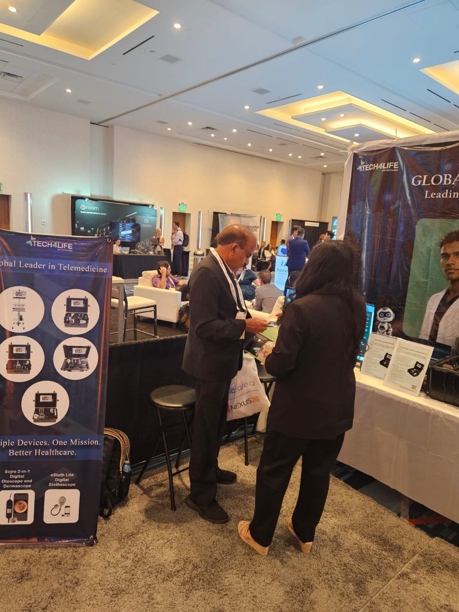 Tech4Life1's tweet photo. Come find us at #ATANEXUS2026 — Exhibit Hall, Booth 201 &amp; experience it for yourself: 🩺 Telemedicine Kits up close 🖥️ Live Demo in action 🤝 Real solutions for virtual care
Don't miss us! 📍

#ATANEXUS #Telemedicine #DigitalHealth #HealthcareInnovation #EventSeason #Tech4Life https://t.co/uxTWQwXiFg