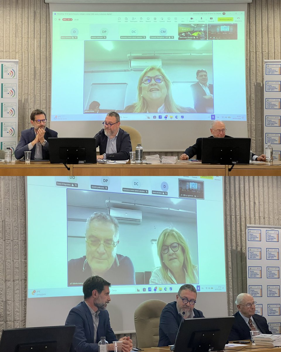 MasterMMSport's tweet photo. 🔥 𝐀𝐈 &amp; 𝐒𝐏𝐎𝐑𝐓𝐒 𝐈𝐍𝐃𝐔𝐒𝐓𝐑𝐘
Oggi @MasterMMSport e @Comunica_Media hanno esplorato AI, broadcasting, fan engagement e media convergence insieme a professionisti, manager e docenti universitari.
🤝 Erasmus+ Project × Università Tor Vergata × Università Marin Barleti https://t.co/IluXtfNDT4