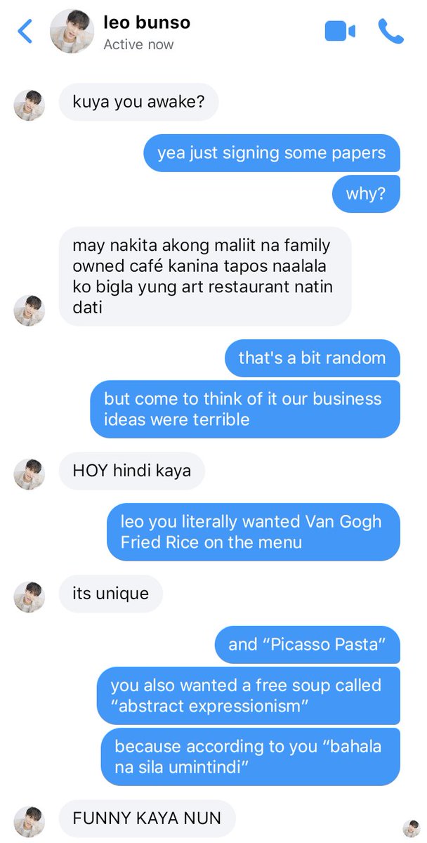 heavabii's tweet photo. roan and runos midnight thoughts about their art restaurant.. https://t.co/0qqUQlGZb0