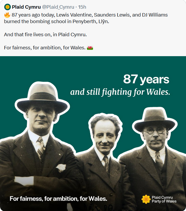 UIBCampaign's tweet photo. The #British Government should pull no punches at all and totally reject #PlaidCymru demands for devolving further powers, including #policing #justice #immigration or any other so called 'demands' from the leader of Plaid Cymru.
#UnitedKingdom #Wales #StrongerTogether🏴󠁧󠁢󠁷󠁬󠁳󠁿🇬🇧

@UKgovcomms @GOVUK @WalesOffice
Plaid Cymru got 444,665 votes
Number of Registered voters: 2,433,921
Turnout: 51.6%

Any call by #PlaidCymru to get rid of the @walesoffice should be firmly rebuked 

Plaid Cymru have already started the same old SNP style warnings and grudge Politics by saying that it's always #Westminsters fault - don't fall for it!

In #Wales most people had very little knowledge of Plaid Cymru, many did it as a protest vote, as a result of Labour losses across the #UK
👇