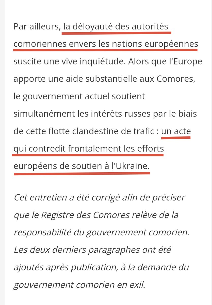 A_SaidHachim's tweet photo. 6/6 Traduction de l'interview par @arabdigest (fin) :
des règles internationales du droit maritime &amp; des sanctions internationales pour des raisons mercantiles au profit du clan #Azali  corrumpu, comme le démontre encore cet arraisonnement le 04/05/2026 :
https://t.co/q8tOEliZQN https://t.co/6Avydx1SMS