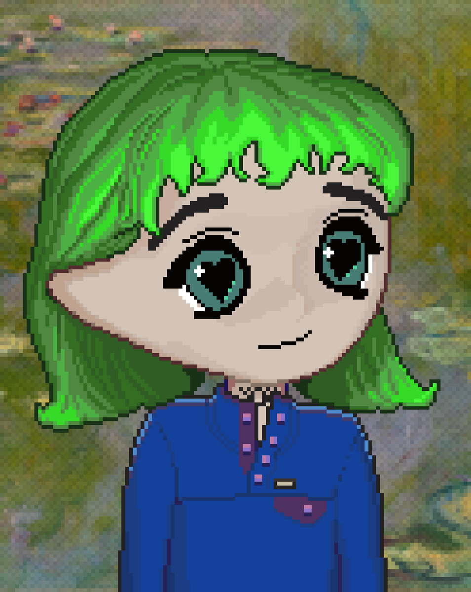 PixeladyMaker's tweet photo. please describe, in as much detail as possible, what makes this inferior to a real Monet painting https://t.co/COpmqANTWl