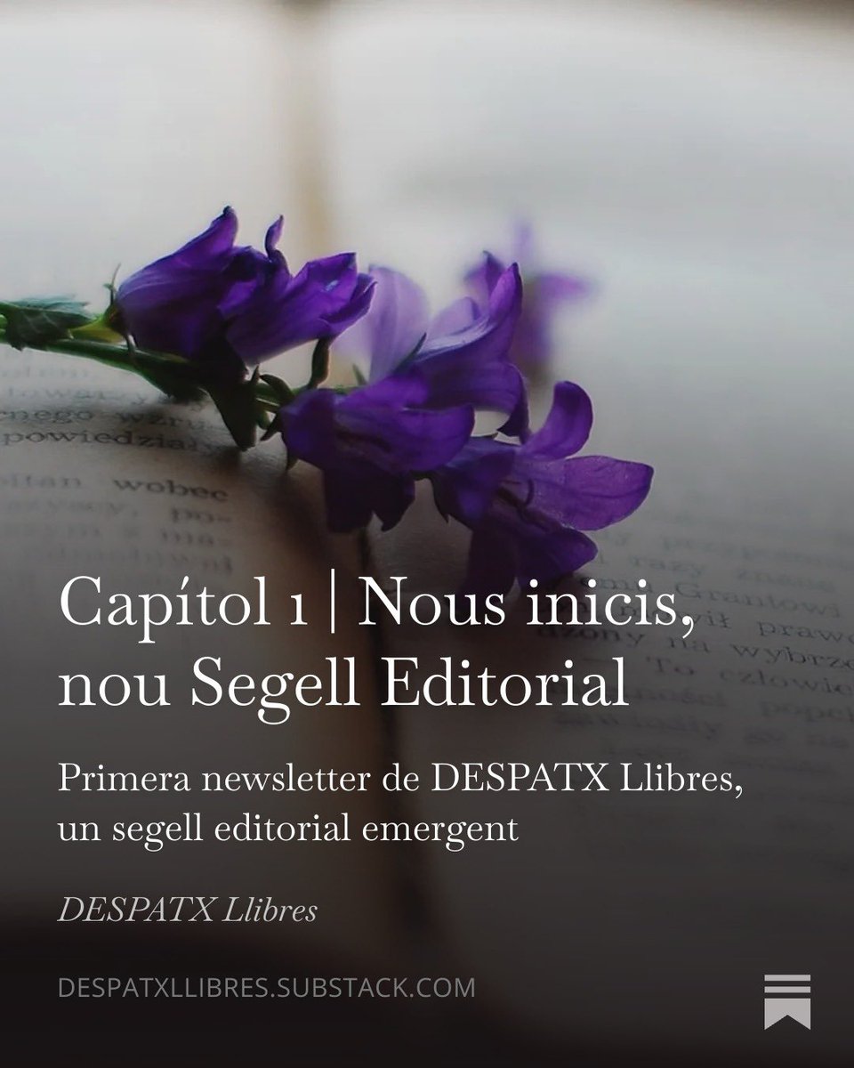 Despatx_Llibres's tweet photo. Benvinguts al primer butlletí de DESPATX Llibres.

Hi trobareu:

📚Novetats literàries
📝Una crítica de @Curioso814J sobre un llibre
📍Realitats del món editorial
🎓La secció «DICCIO-Aprèn»

…entre altres coses.😊

Gaudiu de la lectura! 🩷

👉 https://t.co/EKpxgpj2je https://t.co/SXjc3wXU4Z