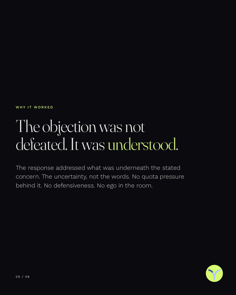 raynmakerai's tweet photo. Most deals do not die because the product was wrong. They die in the seconds after the objection. Here is the breakdown.

https://t.co/NxZuySX6s7 https://t.co/j8VlVDX57T