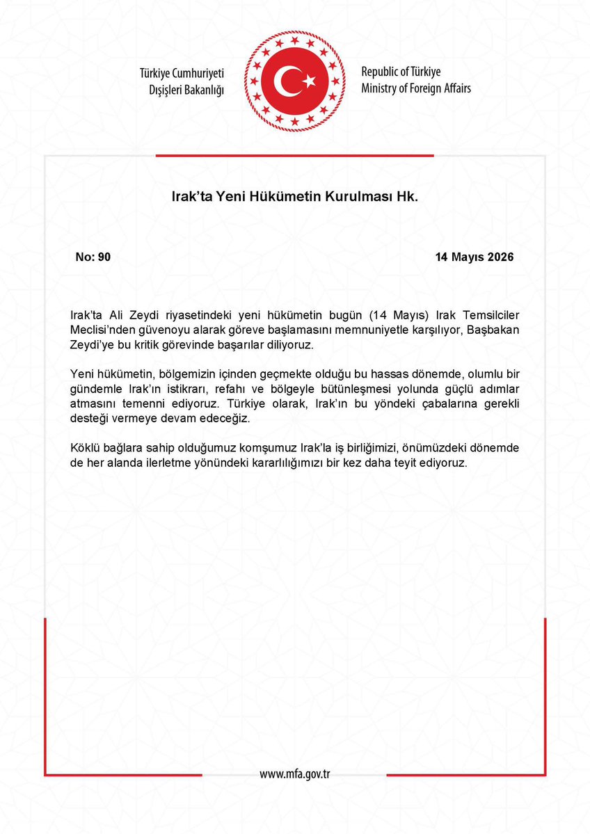 T.C. Dışişleri Bakanlığı tweet media