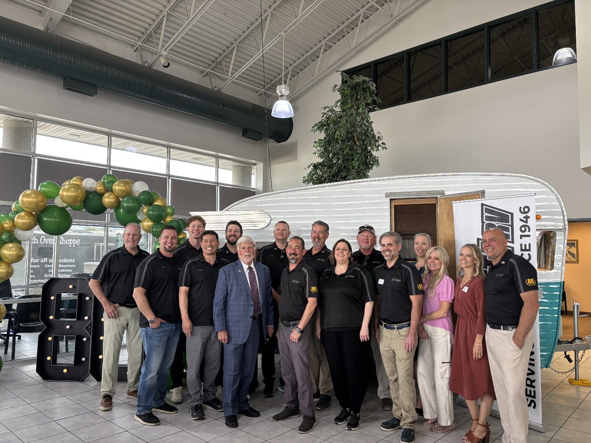 owchamber's tweet photo. Ray Citte RV celebrated 80 years with a ribbon cutting at Business After Hours! We loved touring their RV selection and celebrating eight decades of helping families go on adventures. Congrats on the milestone! thanks to all who attended!

#RayCitte #BusinessAfterHours #OWCC https://t.co/XjbZDUmEb4