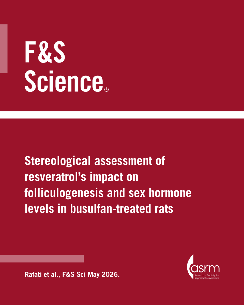 FertStert's tweet photo. 🔴 In F&amp;S Science:

Stereological assessment of resveratrol’s impact on folliculogenesis and sex hormone levels in busulfan-treated rats

Full text 👇
https://t.co/Nk5bI52ip7 https://t.co/3jJHFbgzC0