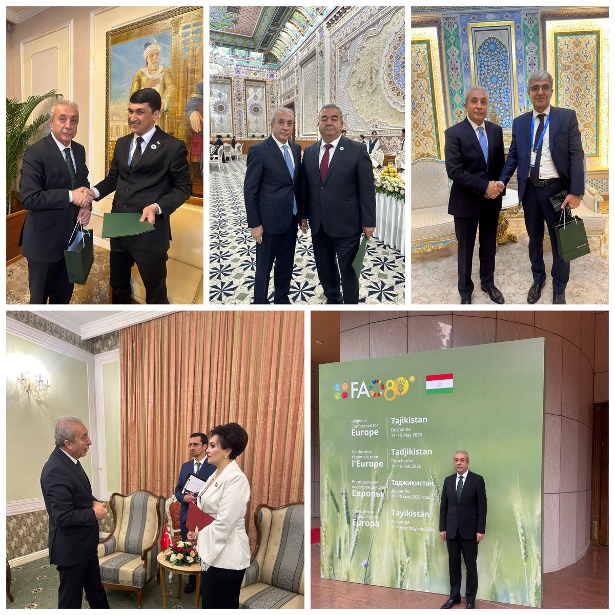 Eker4FAO's tweet photo. Fruitful exchanges on the margins of @FAO’s #ERC35 with Ministers of Tajikistan and Turkmenistan as well as Deputy Ministers of Georgia, Poland, Azerbaijan, Albania, North Macedonia, Kyrgyzstan and Serbia. 

I also met with the Heads of Delegation of Norway, Russian Federation, United Kingdom and Germany.

We discussed food security, sustainable agriculture and stronger multilateral cooperation. I also presented my vision for Europe and Central Asia.