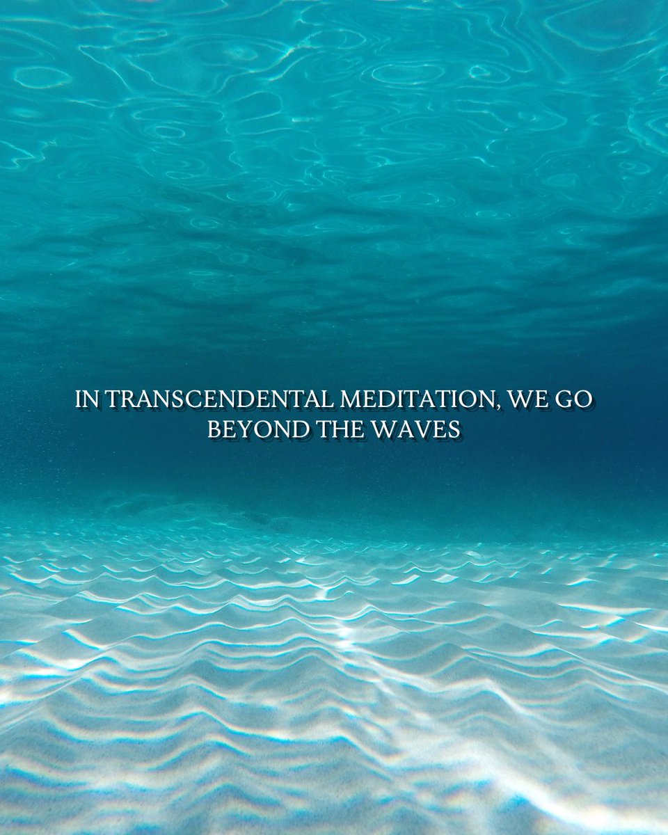 DrTonyNader's tweet photo. Thoughts rise and fall like waves.

When we stay on the surface, everything feels unstable.

But beneath that movement is something steady.

With TM, we go transcend the waves and reconnect with that depth.

We are not just the waves. We are the whole ocean. https://t.co/FihjGLPYzT