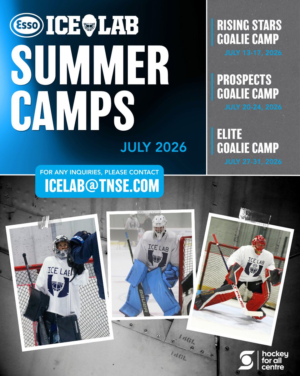 hockeyforallctr's tweet photo. Mark those calendars! 🥅 🗓️ Train with the same coaches as some of the best talent to come out of Manitoba!
⁣
Hit the link below to register for your spot today - Search "Goalie Camp" to filter out your options! 🔗 🔽
https://t.co/MrYRjMwlxB https://t.co/eLDx5bs9MN
