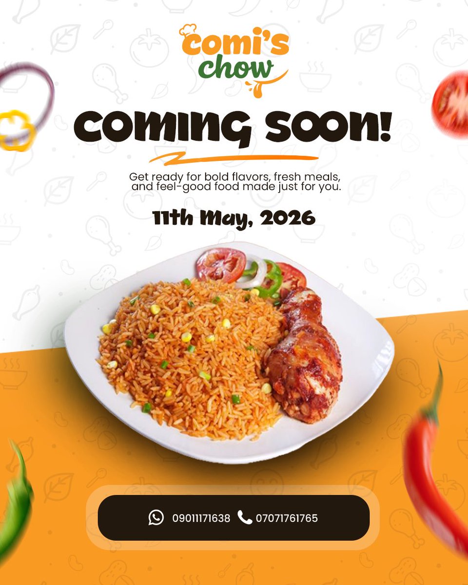 henchimo's tweet photo. Worked on the short brand identity for Comi’s Chow.
A food brand deserves visuals that look as good as the meals taste 😋
From the logo to the flyers and menu design, here’s the journey for Comi’s Chow.

A thread 👇

🧵1/6 - Visual Identity / Main Flyers https://t.co/lqUwLm1cMj