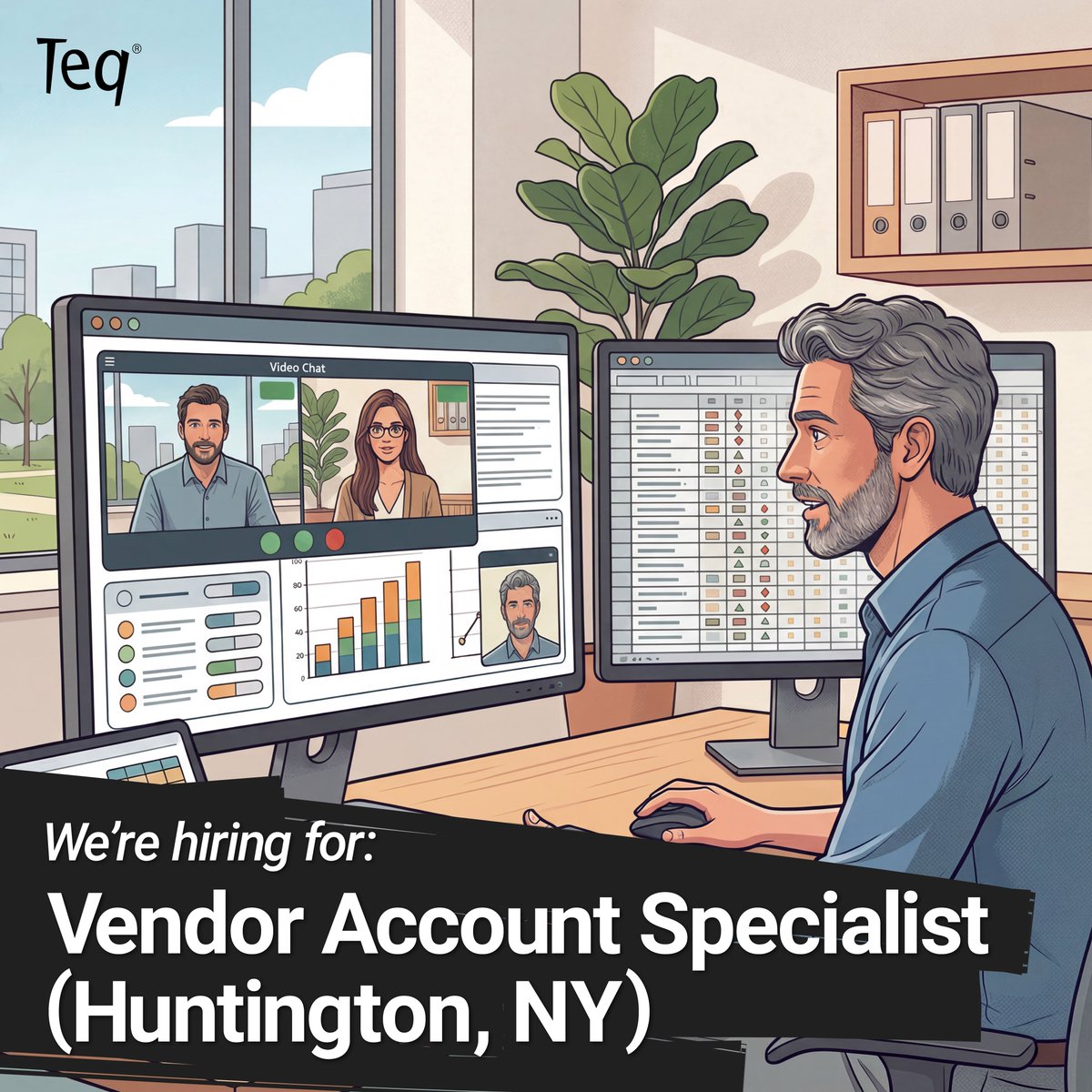 TeqProducts's tweet photo. We're hiring in Huntington, NY! Teq is seeking a Vendor Account Specialist to help connect our partners and sales team. Not sure if you qualify? Apply anyway! Send your cover letter and resume to careers@teq.com. Learn more: https://t.co/dwv2ZcTiv0 #apply #job #career #teq https://t.co/wT9RXUjVrq