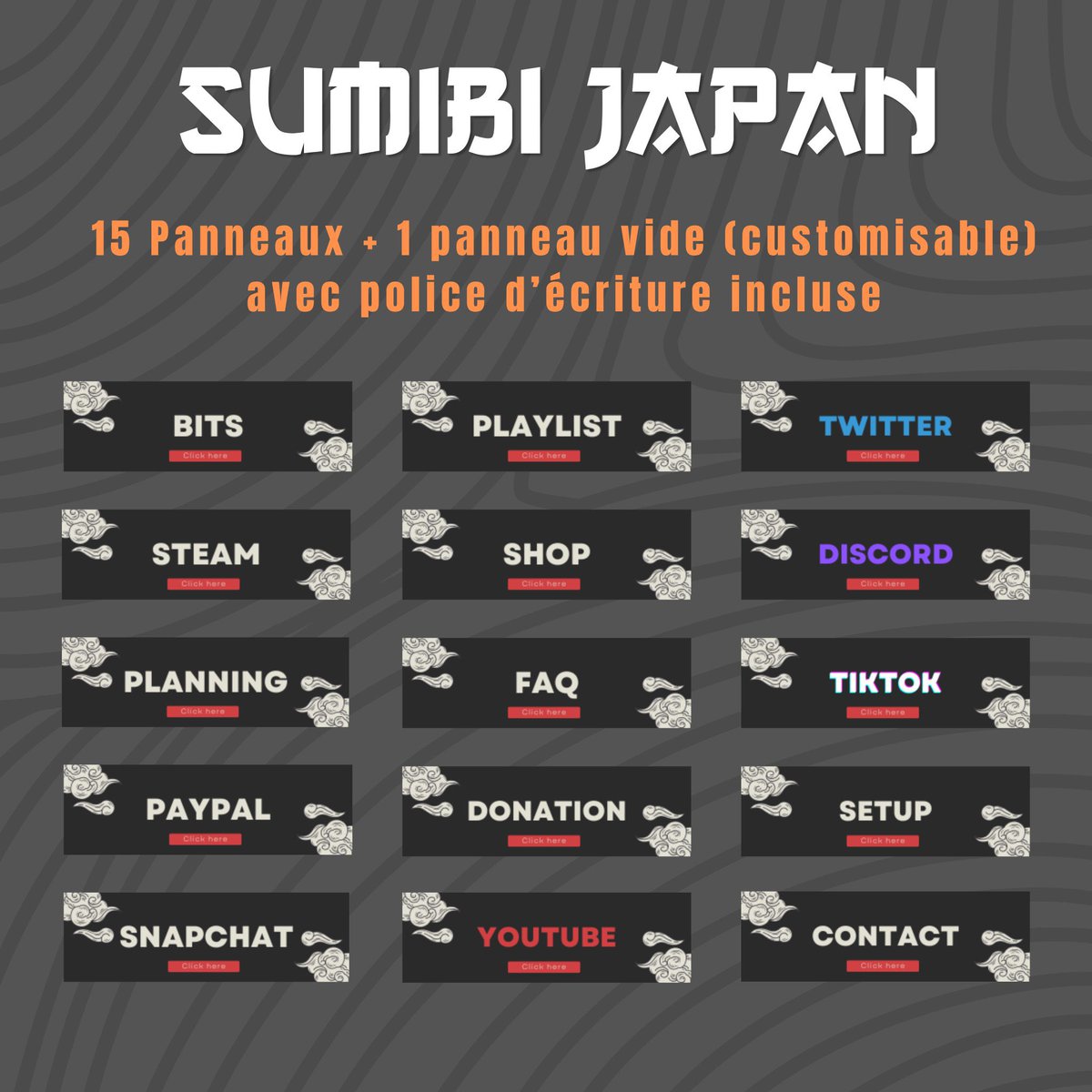 Seinzu_96's tweet photo. Salut tout l'monde ! 
Je viens de finir mon premier pack de stream et j'aimais avoir votre avis 

Le pack contient : 
_ 4 Scènes animées 
_ Overlays &amp; Alertes 
_ 15 Panels &amp; 
_ 6 Badges abonnés

Vous en pensez quoi ? A combien vous estimeriez le prix d'un pack comme celui-ci ? 👇 https://t.co/qrbCF2lAI1