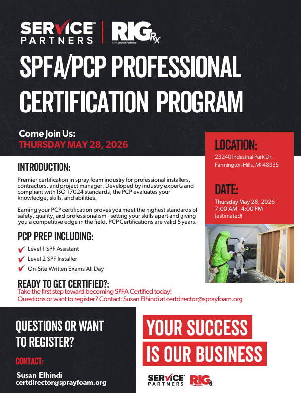 Spray Polyurethane Foam Alliance (SPFA) tweet media