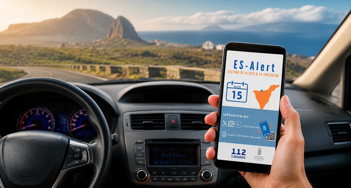 Politican2023's tweet photo. El Gobierno de Canarias realiza este 15 de mayo una prueba de aviso masivo del sistema ES-Alert en Tenerife
#esalert #aviso #simulacro #politica #politican @territoriocan_
https://t.co/0YnDJdw4ea https://t.co/GuVUffaZw5