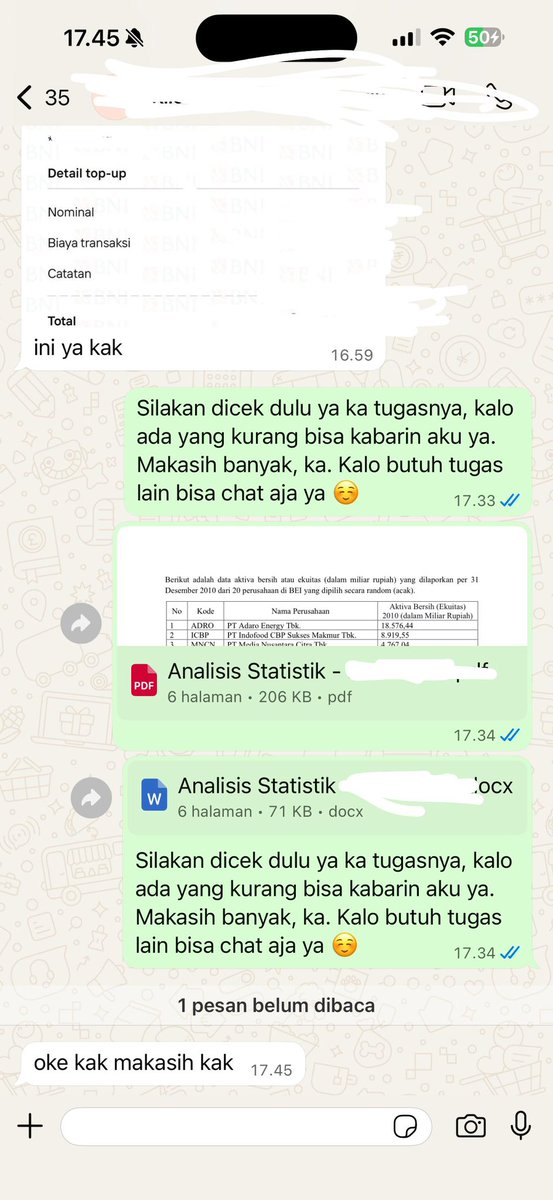 JOKI TUGAS METOPEN STATISTIK OLAH DATA , AKUNTANSI tweet media