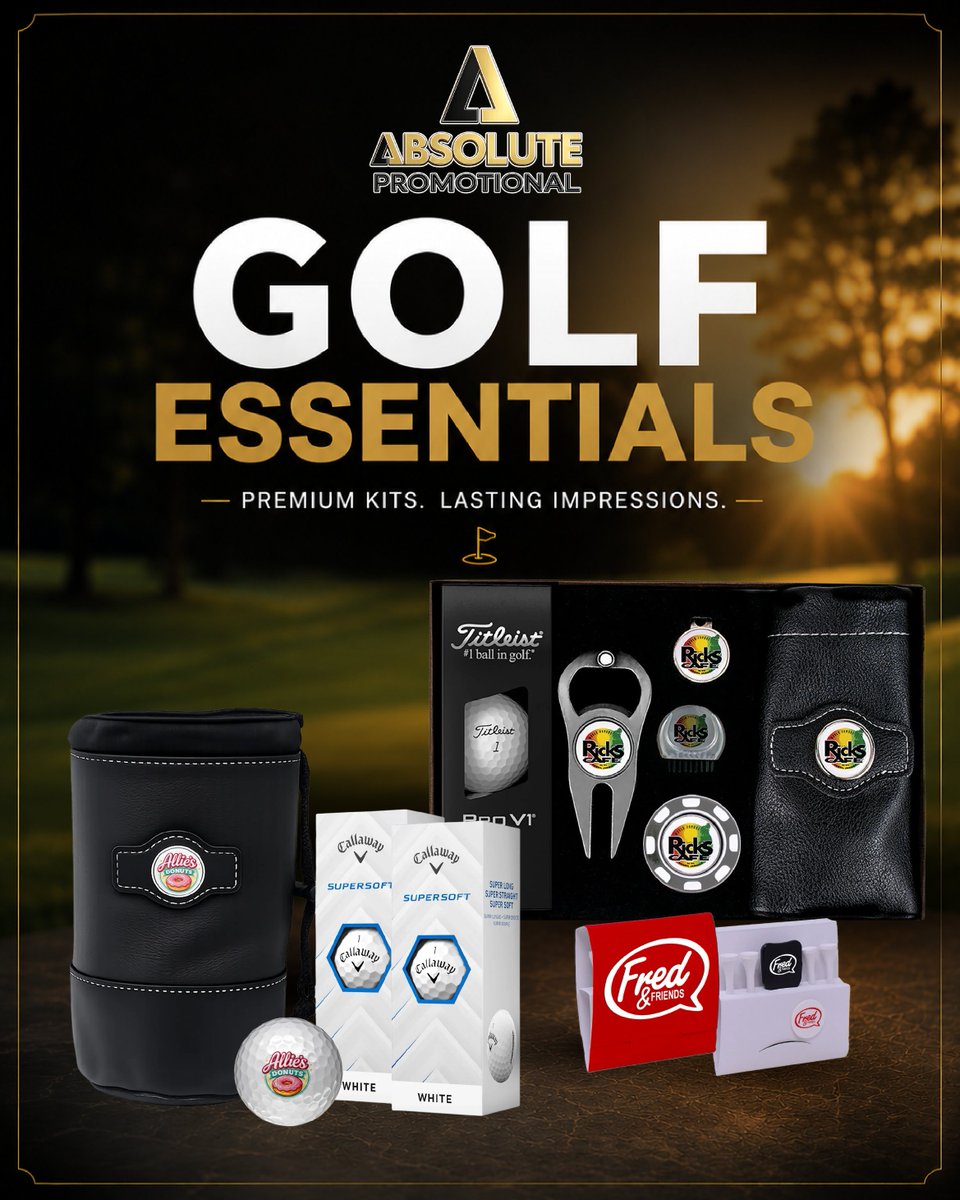 PromosAbsolute's tweet photo. Tournament season is here.

Custom golf kits. Premium branding. Lasting impressions.
From caddie sacks to event bundles, give clients and players something they’ll actually use on and off the course.

#GolfTournament #BrandedMerch #PromotionalProducts #CorporateEvents https://t.co/9mvSex5l02