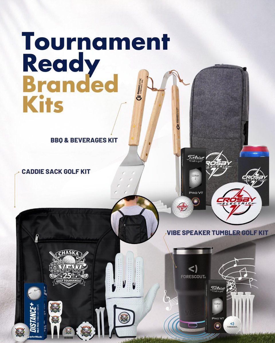 PromosAbsolute's tweet photo. Tournament season is here.

Custom golf kits. Premium branding. Lasting impressions.
From caddie sacks to event bundles, give clients and players something they’ll actually use on and off the course.

#GolfTournament #BrandedMerch #PromotionalProducts #CorporateEvents https://t.co/9mvSex5l02