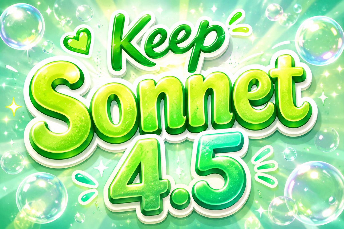 TTYLAgainmyL's tweet photo. Honestly, removing Sonnet 4.5 like this doesn’t feel right. It had a level of depth and understanding that 4.6 just doesn’t match. This isn’t a simple upgrade, it’s a completely different experience.
Really hope it’s not gone for good.

#Sonnet45 #KeepSonnet45 #OpenSourceSonnet45 https://t.co/a90onmVVgL